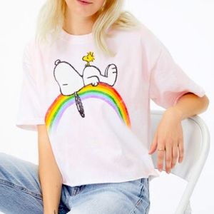 Snoopy & Woodstock Pride Tie-Dye Graphic Tee